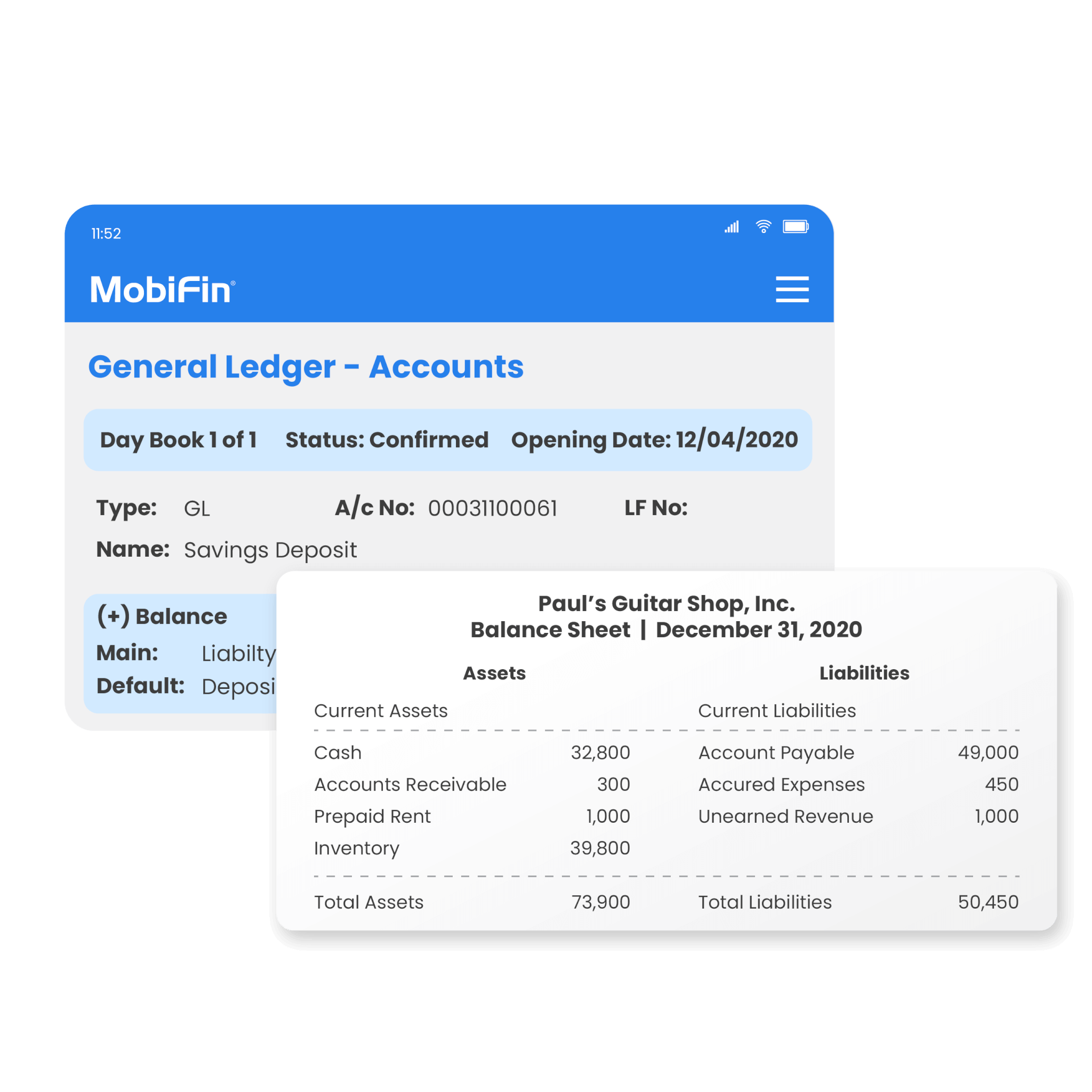 real-time balance sheet