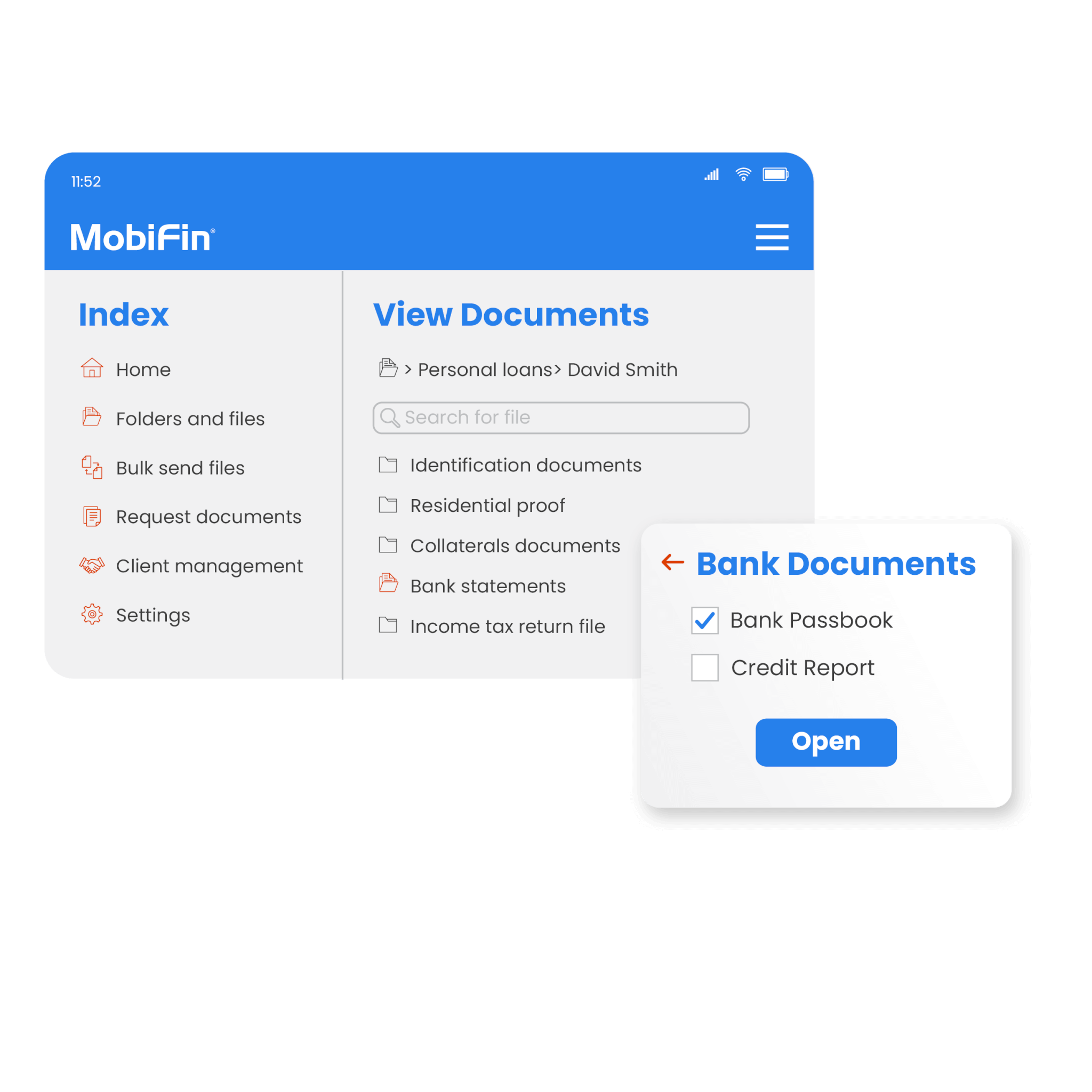 document management for loan